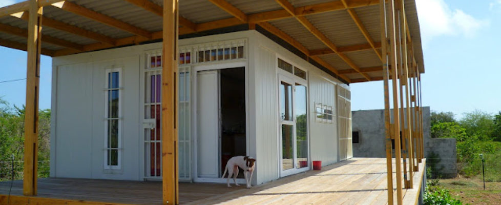 Caribbean shipping container home